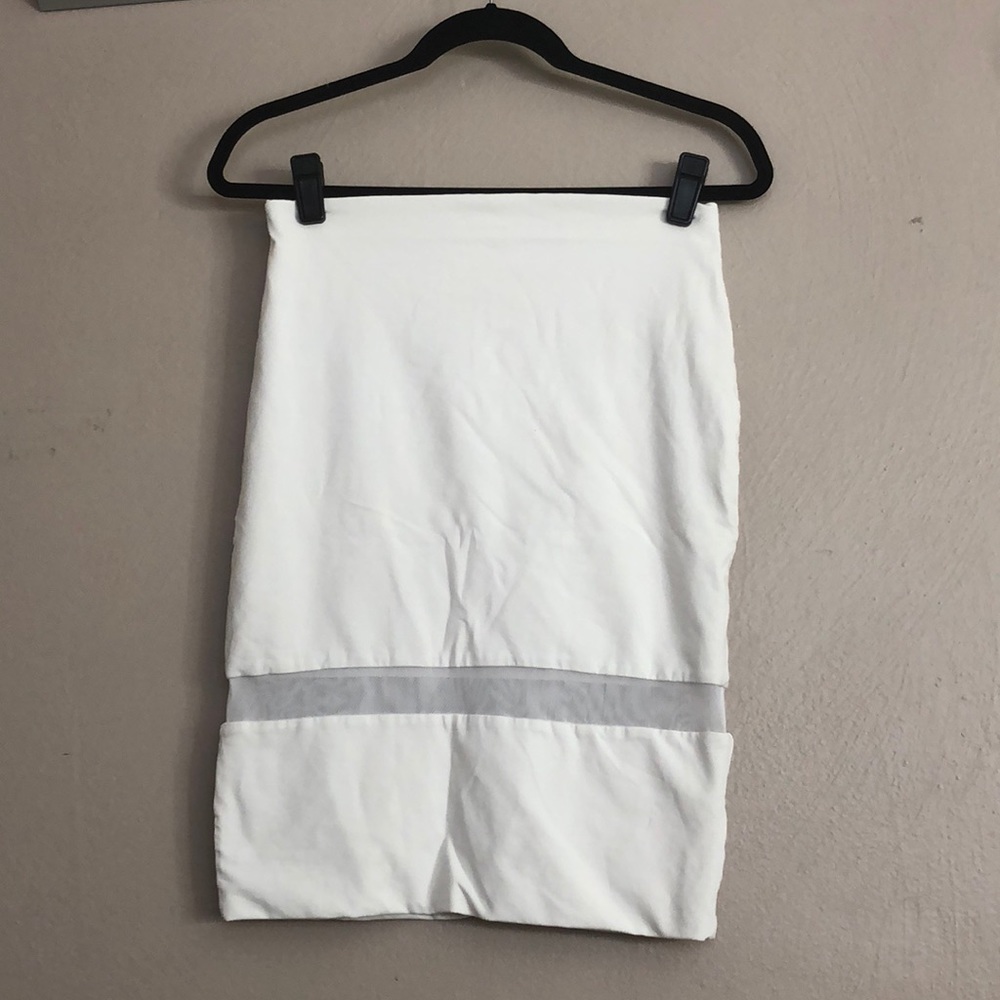 White mesh Zara midi skirt